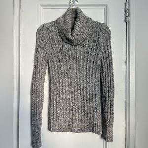 Banana Republic Turtleneck sweater Italian yarn XS heather grey, wool & alpaca